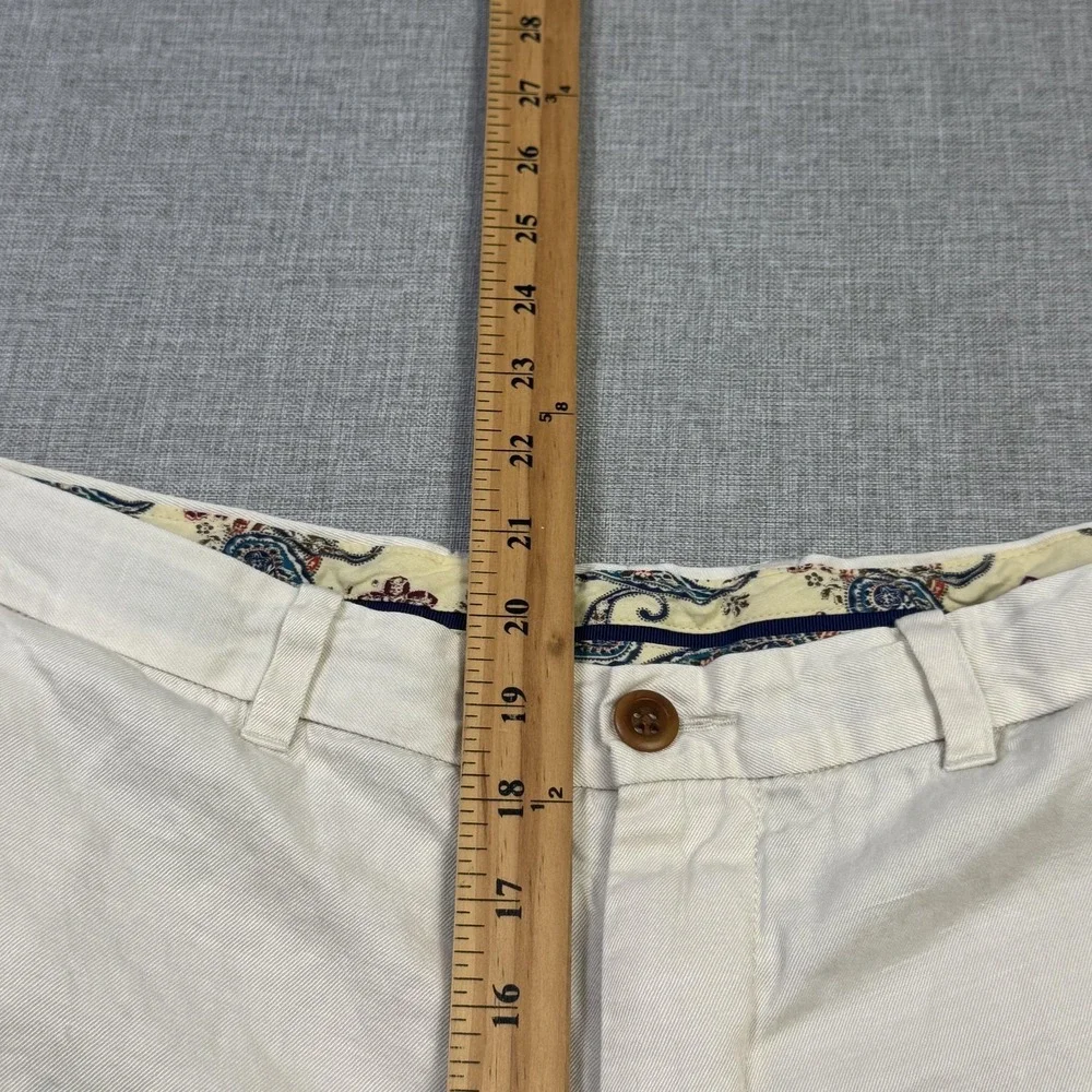 Tommy Bahama Lyocell Linen Chino Shorts Mens 38 White Flat Front 9